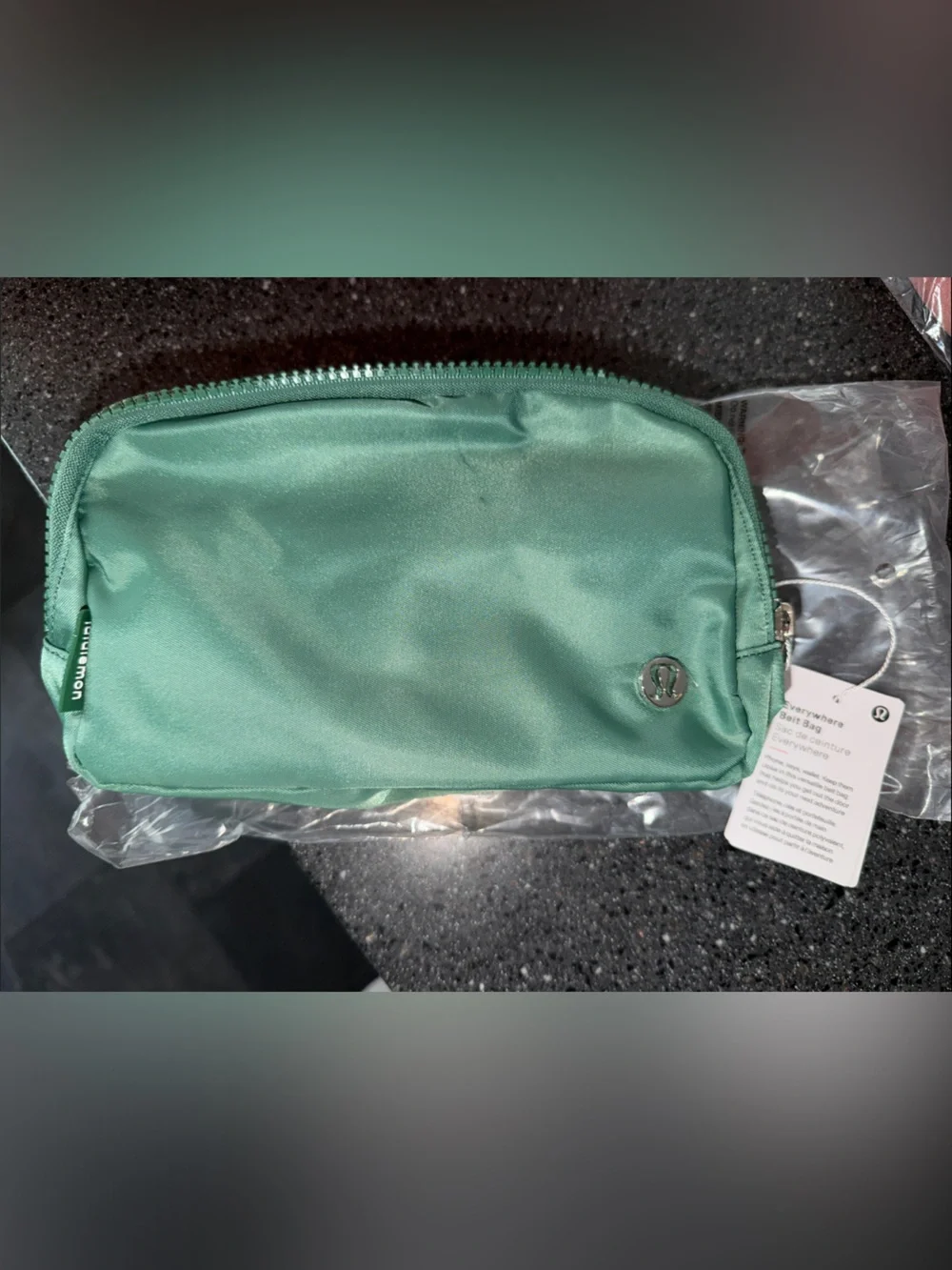 Lululemon Seafoam Green Zip Cosmetic Pouch